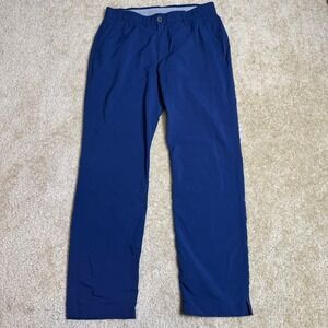 Under Armour Pants Mens 34x32 Blue Loose Fit Golf Performance Stretch